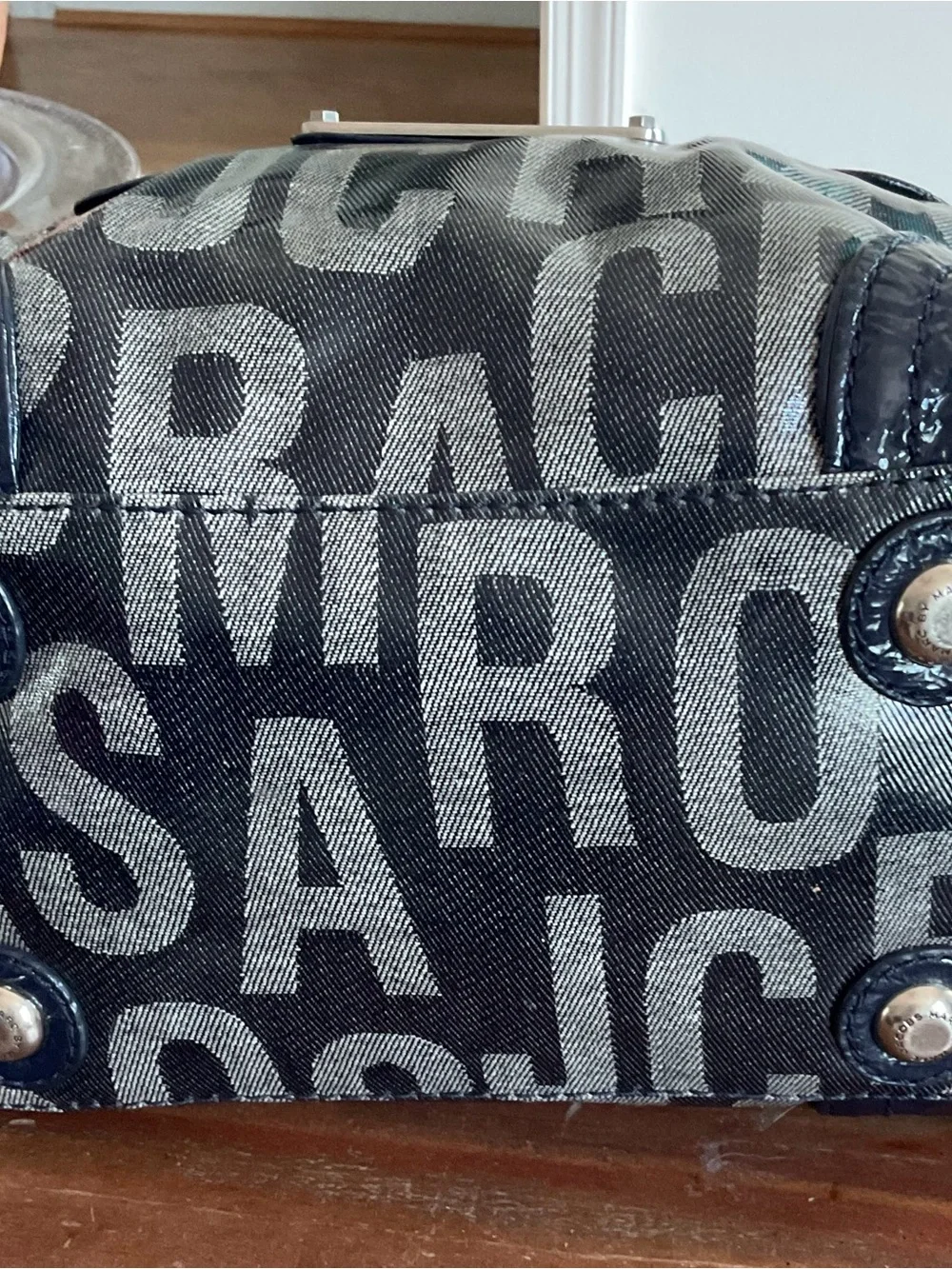 Marc by Marc Jacobs Monogram Coated Canvas Satchel - Deep Blue